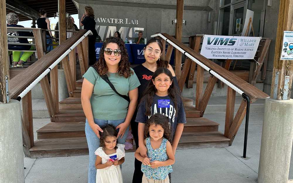 The Cardona family was inspired to learn more about marine science, and one family member may even apply for the Bonnie Sue Internship. Photo by Ethan Smith.
