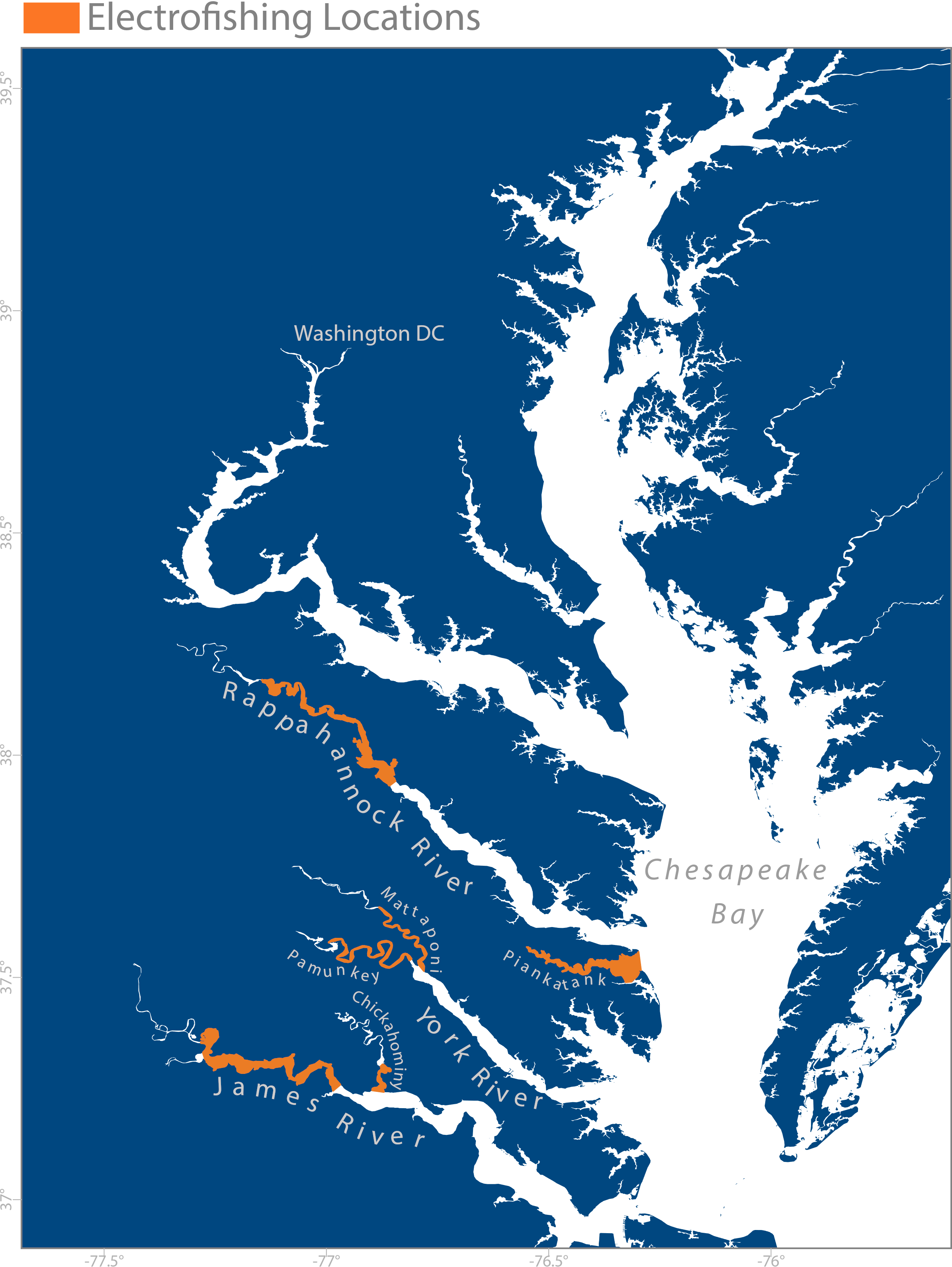 Map of Electrofishing Sites